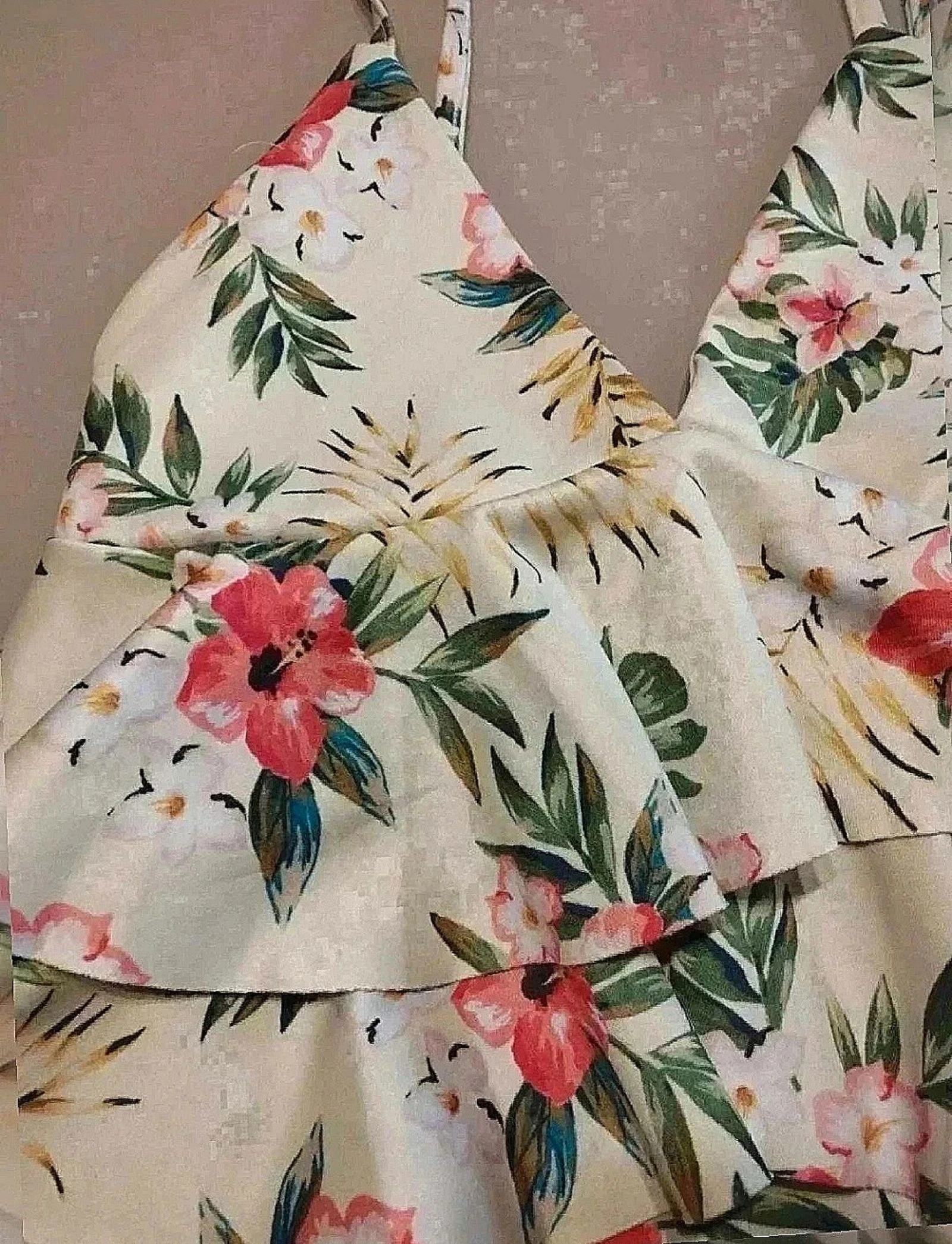 Top Crop precioso floral de alças Tamanho P – photo 3